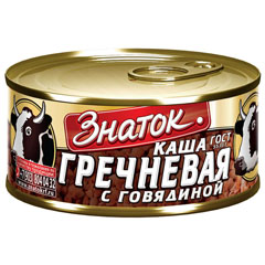 Каша гречневая "ЗНАТОК" с говядиной ГОСТ ж/б 325 гр.(24)