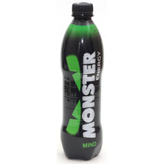 Напиток энергетический "MONSTER ENERGY ЗЕЛЕНЫЙ" mind  безалкогольный газированный яблоко-киви Пэт 0,5 л.(12)