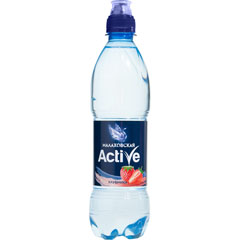 Минеральная вода "МАЛАХОВСКАЯ ACTIVE" негазированная со вкусом клубники (спорт) 0,5 л.(12)