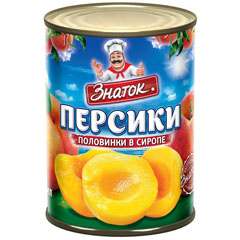 Персики "ЗНАТОК" половинки в сиропе ж/б 410 гр./425 мл.(24)