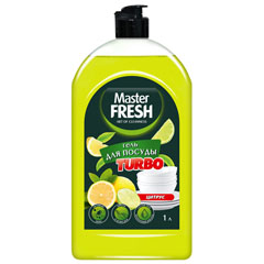 Моющее средство для посуды "MASTER FRESH" Turbo гель цитрус флип топ 1 л.(12)
