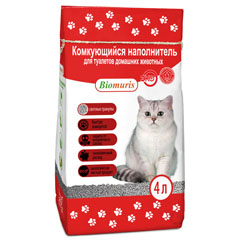 Наполнитель "BIOMURIS" для кошачьего туалета комкующийся 4 л.(1)