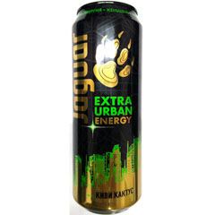 Напиток энергетический "JAGUAR EXTRA URBAN ENERGY" со вкусом киви и кактуса безалкогольный банка 0,44 л.(12)
