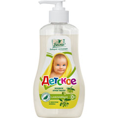 Мыло жидкое "ДЕТСКОЕ" крем с маслом оливы диспенсер 280 мл.(16)
