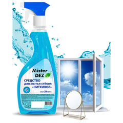 Моющее средство для стекол "MISTER DEZ" Нитхинол с курком 500 мл.(20)