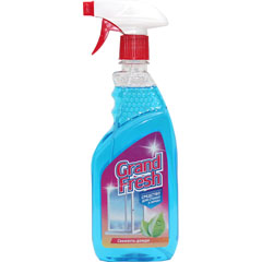 Моющее средство для стекол "GRAND FRESH" свежесть дождя с курком 550 мл.(14)