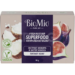 Мыло туалетное "BIO MIO" инжир - кокос 90 гр.(24)