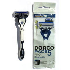 Бритвенный станок "DORCO PACE" 5 PRO премиальный 5 лезвий + 1 лезвие триммер плавающая головка увлажняющая полоса 1 шт.(10)