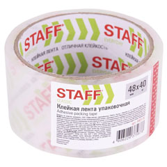 Скотч прозрачный "STAFF CLASSIC" широкий 40 мкр 48 мм*40 м 1 шт /в запайке 6 шт/.(72)