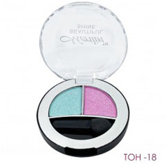 Тени для век "MERILIN" №08 BEAUTIFUL SHINE 2 в 1 тон 18 бирюзовый + розовый 1 шт.(6)