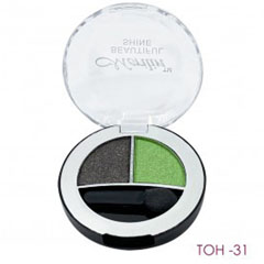 Тени для век "MERILIN" №08 BEAUTIFUL SHINE 2 в 1 тон 31 коричневый яркий + зеленый лайм 1 шт.(6)