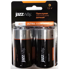 Элемент питания "JAZZWAY ALKALINE ULTRA"  LR20 2 шт.(12)