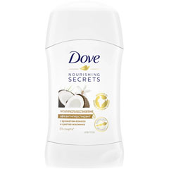 Дезодорант стик антиперспирант "DOVE" ритуал красоты восстановление с ароматом кокоса и цветка жасмина 40 мл.(6)