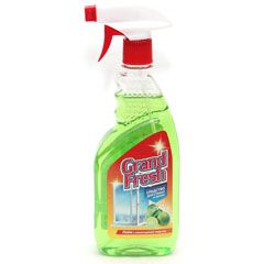 Моющее средство для стекол "GRAND FRESH" лайм с нашатырным спиртом с курком 550 мл.(14)