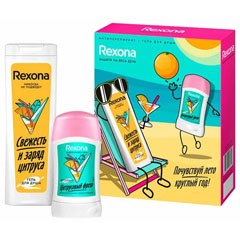 Набор подарочный "REXONA" Цитрусовый фреш женский (дезодорант стик 40 мл.+гель для душа 200 мл) 1 шт.(6)
