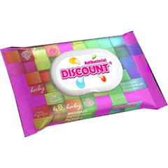 Бумага туалетная "DISCOUNT" детская влажная с клапаном 48 шт.(30)