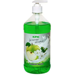 Мыло жидкое "KIPNI" зеленое яблоко с дозатором 0,9 л.(8)