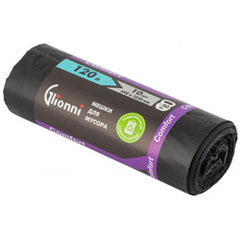 Мешки для мусора "GLIONNI COMFORT" ролик черные 120 литров 10 шт.(25)