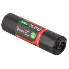 Мешки для мусора "GLIONNI LUX" ролик черные 21 мкр. 180 литров 10 шт.(25)