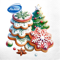 Салфетки бумажные "ЛИЛИЯ" 33*33 см глазурь 2-х сл. 20 шт.(15)