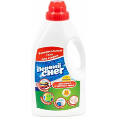 Моющее средство для стирки "ПЕРВЫЙ СНЕГ" гель универсальный 1 л.(6)