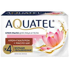 Мыло туалетное "AQUATEL" лепестки лотоса 90 гр.(24)