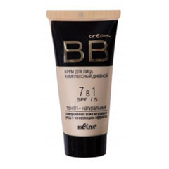 Крем "BIELITA" BB для лица 7 в 1 комплексный SPF15 №1 натуральный 30 мл.(15)