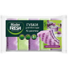 Губка для посуды "MASTER FRESH" XL strong effect 5 шт.(36)