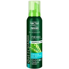 Пена для волос "ЧИСТАЯ ЛИНИЯ" объем от корней 150 мл.(24)