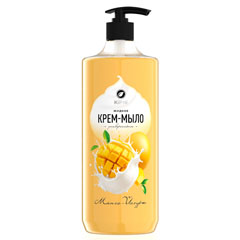 Мыло жидкое "KIPNI" крем манго - йогурт с дозатором 1 л.(8)