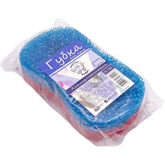 Губка для тела "МИСТЕР БУЛЬК" антицеллюлитная восьмерка 1 шт.(40)