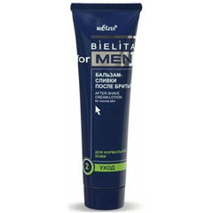 Бальзам после бритья "BIELITA FOR MEN" сливки для нормальной кожи туба 100 мл.(20)