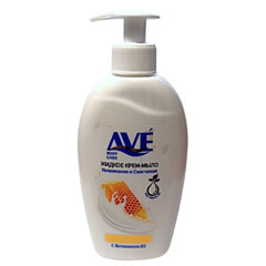 Мыло жидкое "AVE" крем мед и молоко 300 гр.(12)