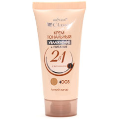 Крем тональный "BIELITA" увлажнение + питание тон 003 легкий загар 30 мл.(15)