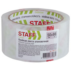 Скотч прозрачный "STAFF CLASSIC" широкий 40 мкр 50 мм*66 м 1 шт /в запайке 6 шт/.(72)