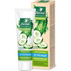 Крем "ВЕСНА ЗДРАВКОСМЕТИК" огуречный для лица увлажняющий 40 мл.(48)