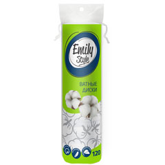 Подушечки косметические "EMILY STYLE" 120 шт.(35)