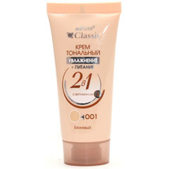 Крем тональный "BIELITA" увлажнение + питание тон 001 бежевый 30 мл.(15)