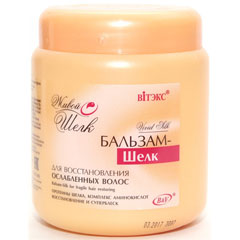 Бальзам для волос "ВIТЭКС ЖИВОЙ ШЕЛК" для восстановления ослабленных волос 450 мл.(18)