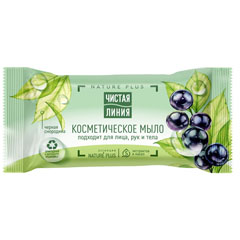 Мыло туалетное "ЧИСТАЯ ЛИНИЯ" косметическое черная смородина 75 гр.(12)