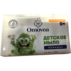 Мыло туалетное "OMOVEA" детское ромашка 4*100 гр.(16)