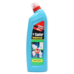 Чистящее средство "SANFOR UNIVERSAL" 8 в 1 лимонная свежесть 1000 гр.(10)