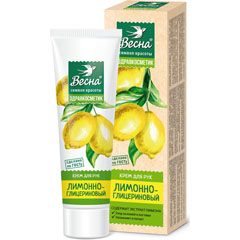 Крем для рук "ВЕСНА ЗДРАВКОСМЕТИК" лимонно-глицериновый 40 мл.(48)