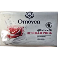 Мыло-крем "OMOVEA" роза 90 гр.(78)