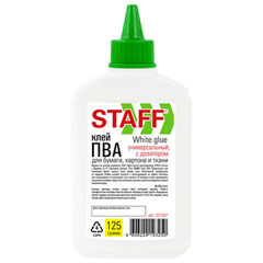 Клей ПВА "STAFF" с дозатором 125 гр.(40)