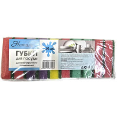 Губка для посуды "НАТАЛИ" 95*65*25 10 шт.(30)