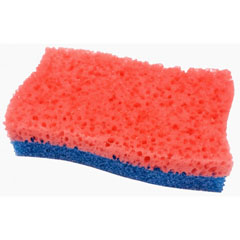 Губка для тела "МИСТЕР БУЛЬК" коралл с массажным слоем волна 1 шт.(40)