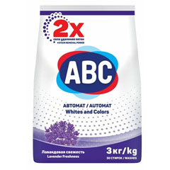 Стиральный порошок "ABC" автомат лаванда 3 кг.(6)