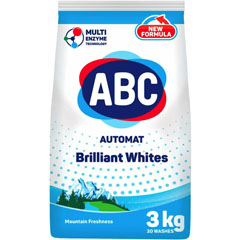 Стиральный порошок "ABC" автомат свежесть гор для белого белья 3 кг.(6)