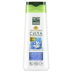 Бальзам ополаскиватель "ЧИСТАЯ ЛИНИЯ" объем и сила пшеница и лен 380 мл.(12)